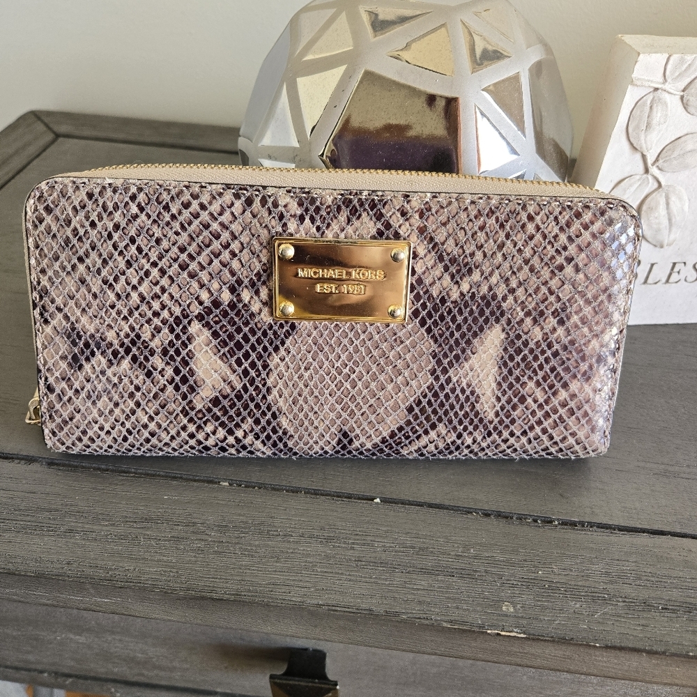 Michael Kors Snakeskin Print Wallet
